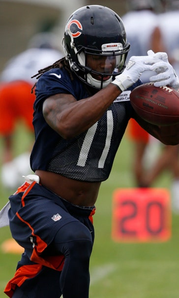 Bears' White looks to stay healthy, show he's No. 1 receiver